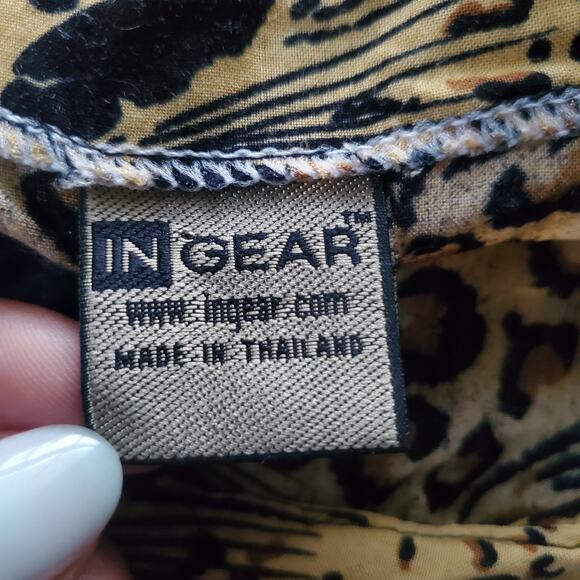 InGear Cheetah Print Pullover Fringe Top OSFM - Picture 5 of 6